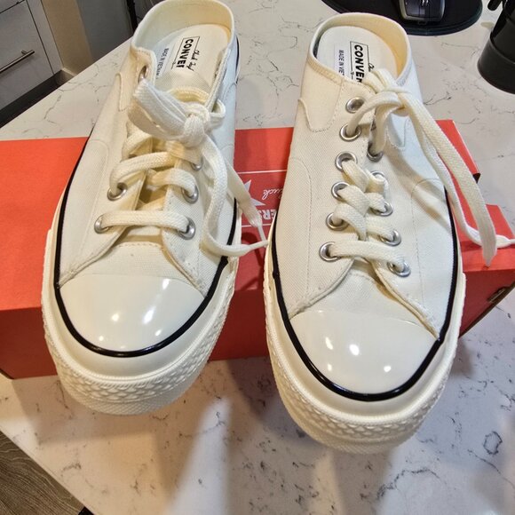 Converse Chuck 70 Mule Beige White Mens Slip On Casual Shoes 172592C SIZE 12 - Picture 3 of 12